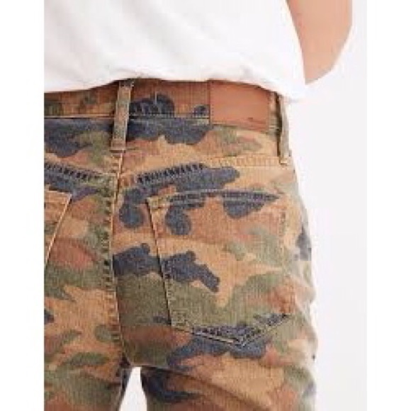 MADEWELL The High-Rise Slim Boyjean in Cottontail Camo NWT - Picture 4 of 14